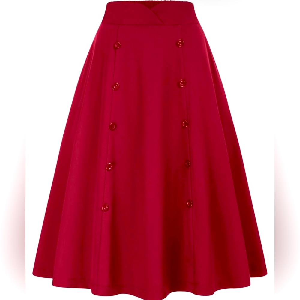 Bell Poque red midi flare skirt, size Small in great condition